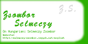 zsombor selmeczy business card